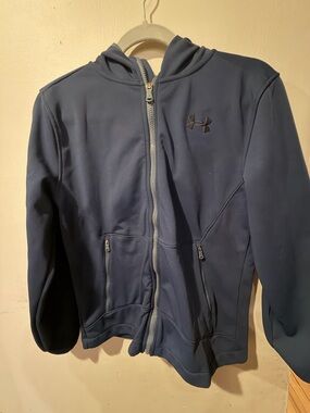 Under Armour Kids Navy Blue Full-Zip Hoodie Jacket